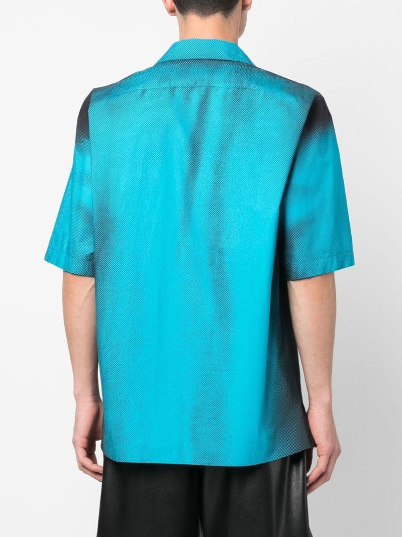 Blue Shadow Print Cotton Shirt
