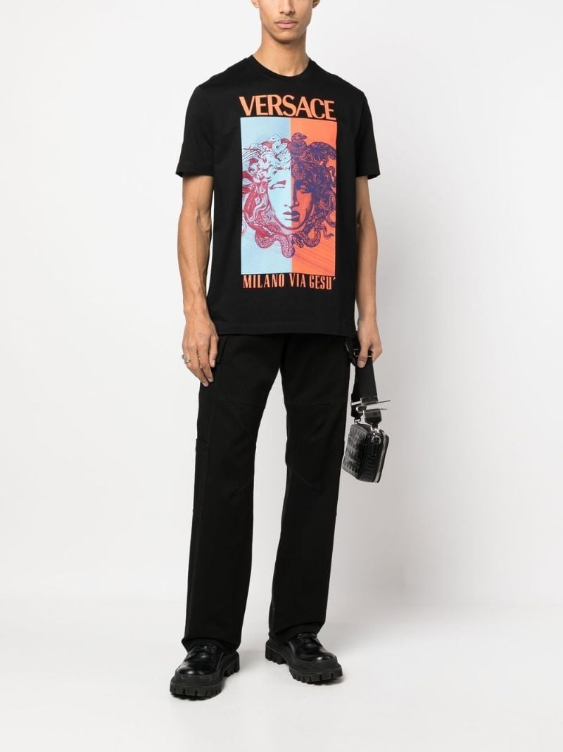 Black Medusa Print T-shirt