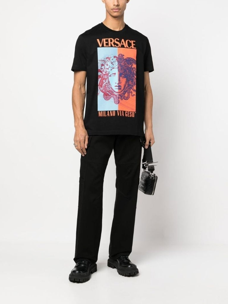 Black Medusa Print T-shirt