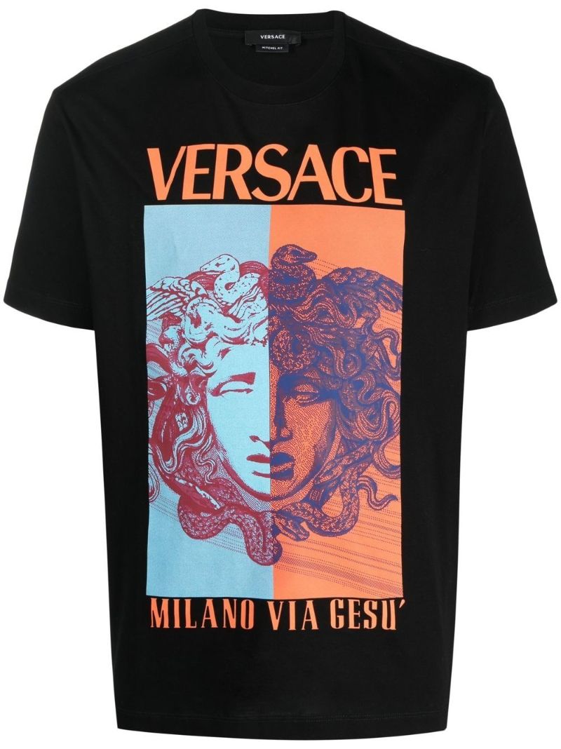 Black Medusa Print T-shirt