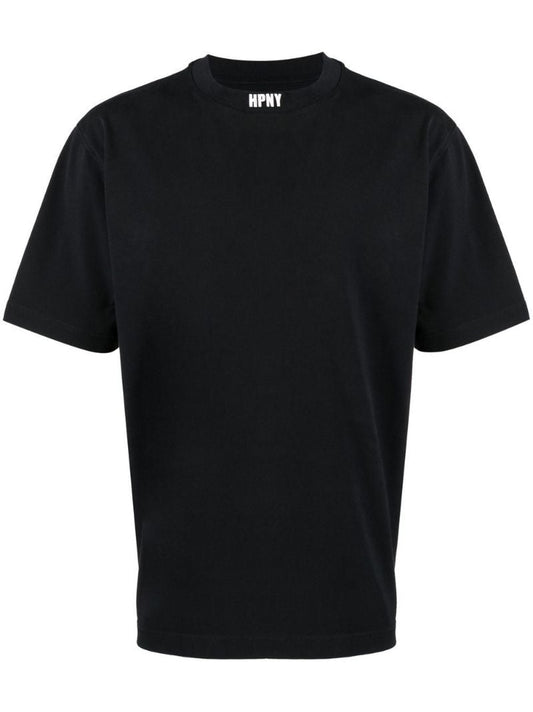Black Logo-embroidered Cotton T-shirt