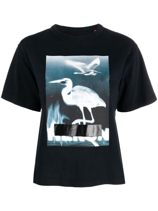 Black Censored Graphic Print T-shirt