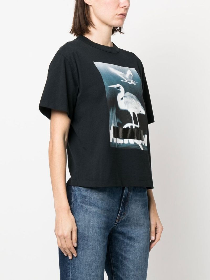 Black Censored Graphic Print T-shirt