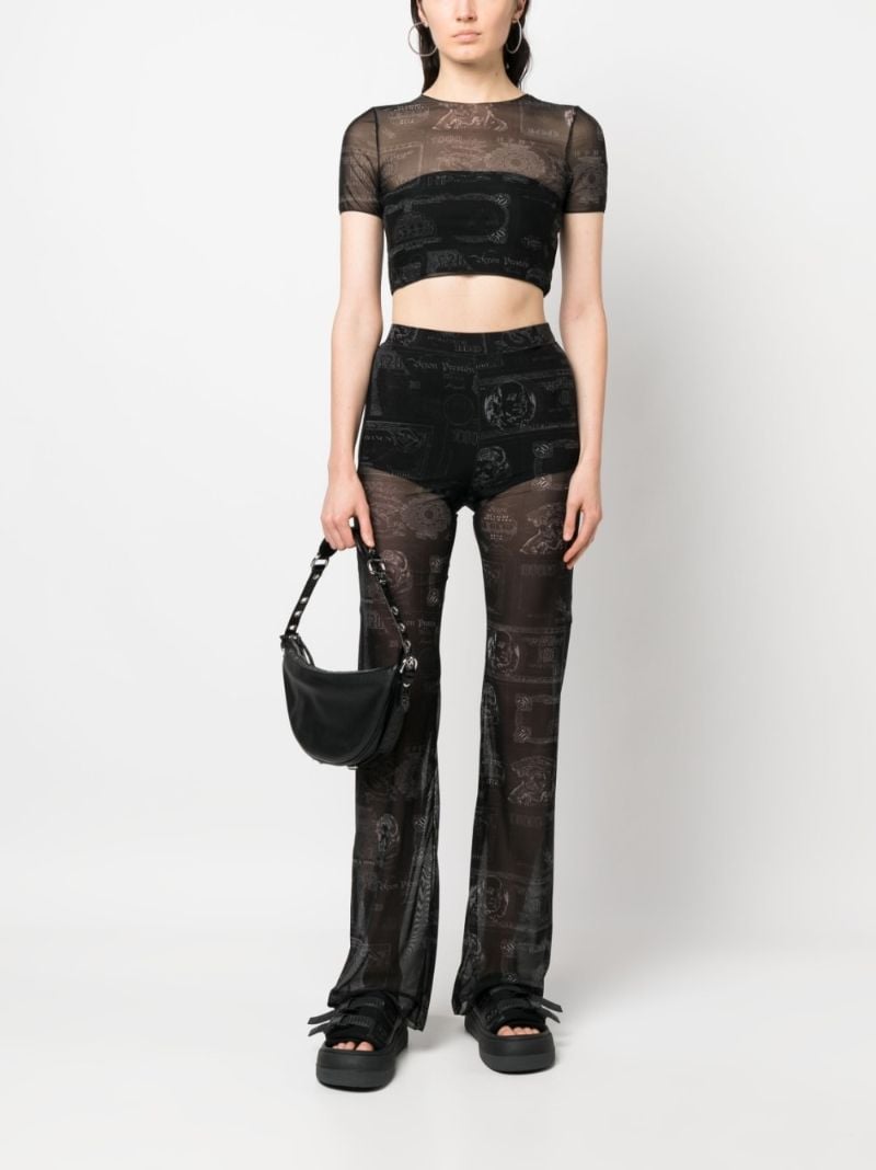 Black Currency Print Trousers