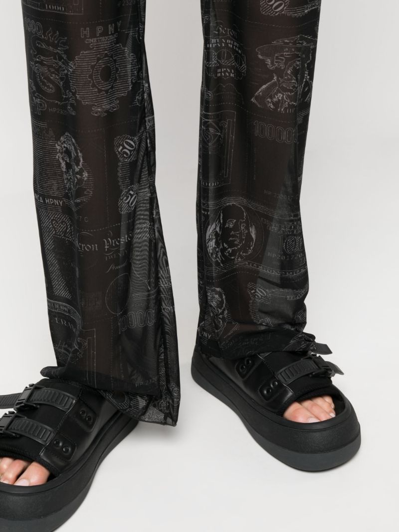 Black Currency Print Trousers