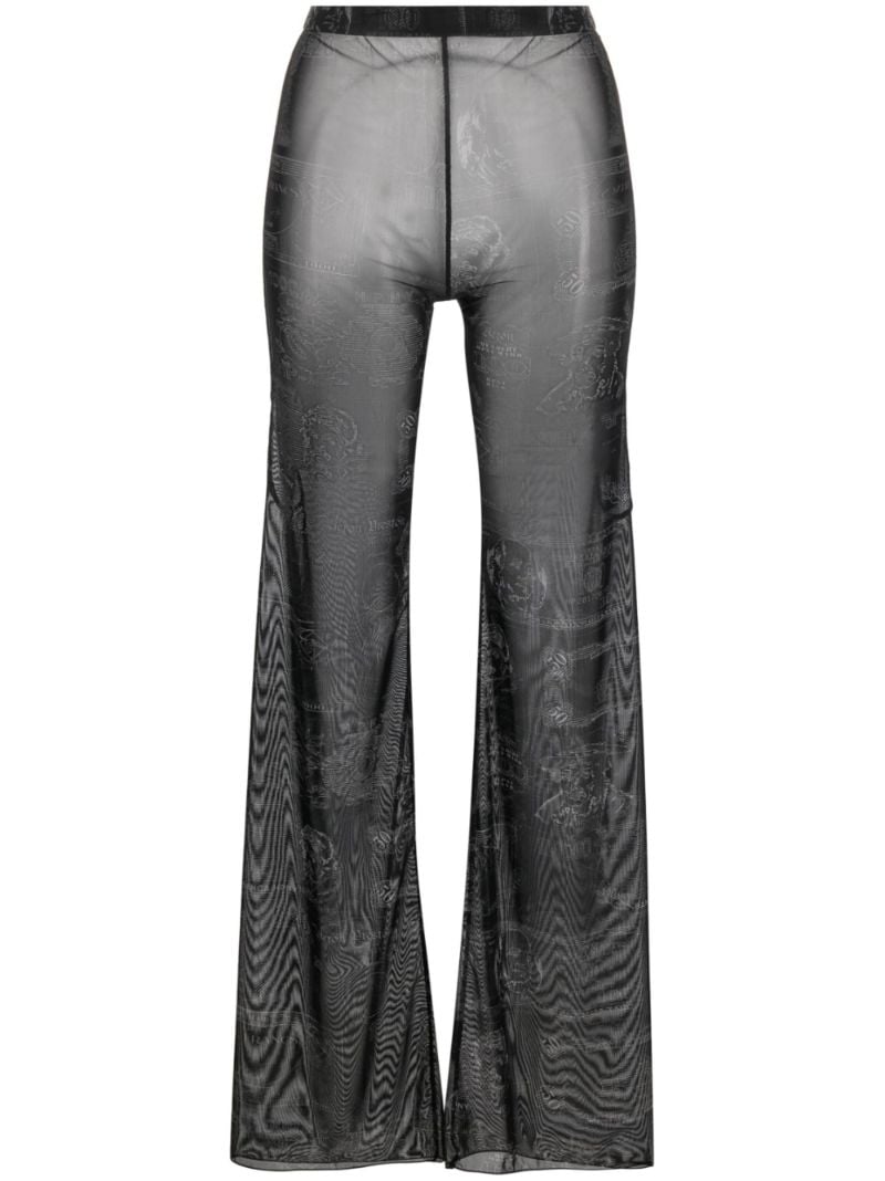 Black Currency Print Trousers