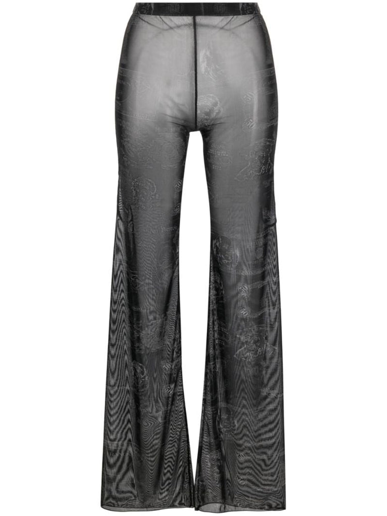 Black Currency Print Trousers