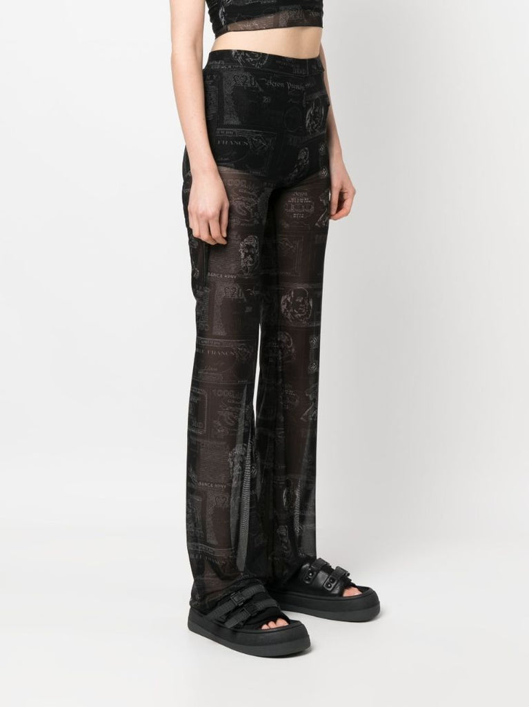 Black Currency Print Trousers