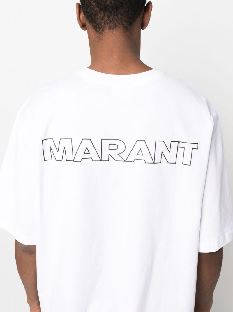 White Logo Print Organic Cotton T-shirt
