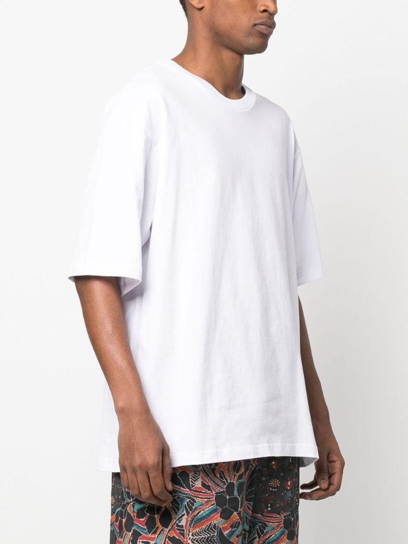 White Logo Print Organic Cotton T-shirt
