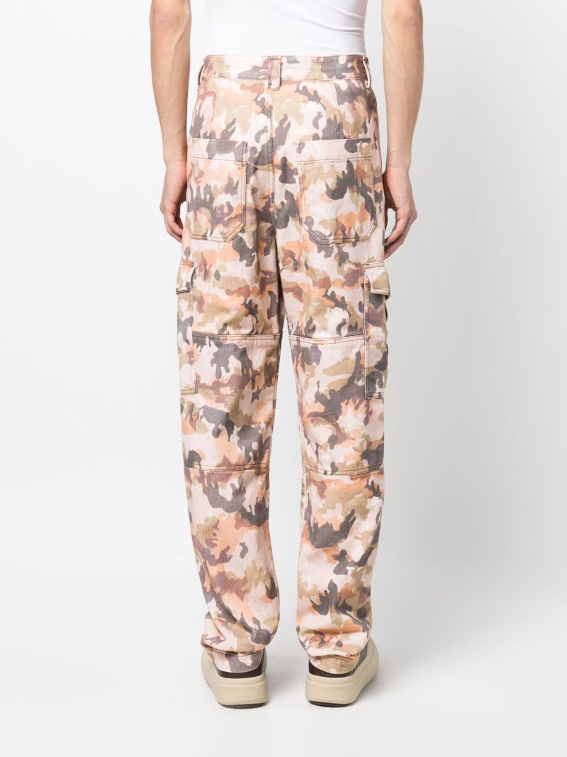Orange Elyo Camouflage Cargo Trousers