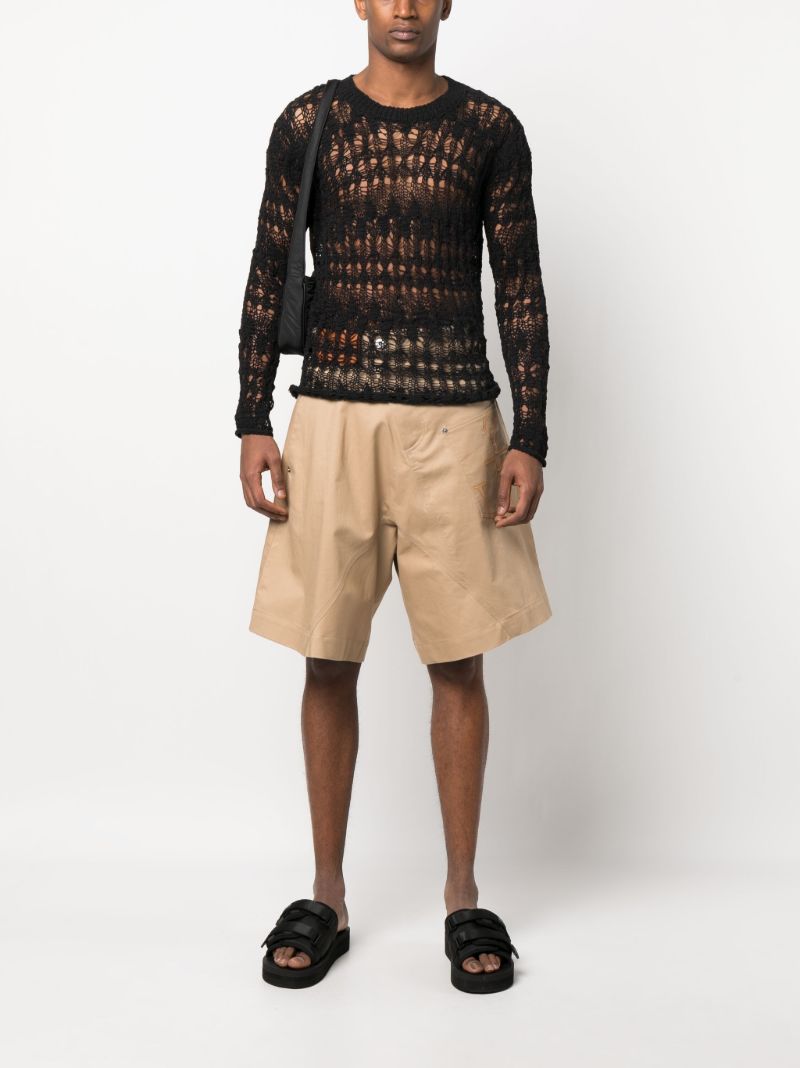 Black Cooper Crochet Sweater