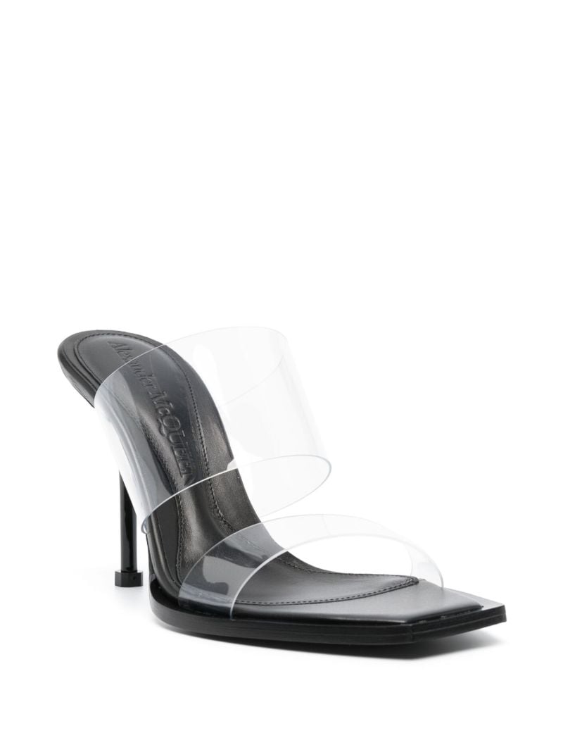 Clear Pin 95 Leather Mules