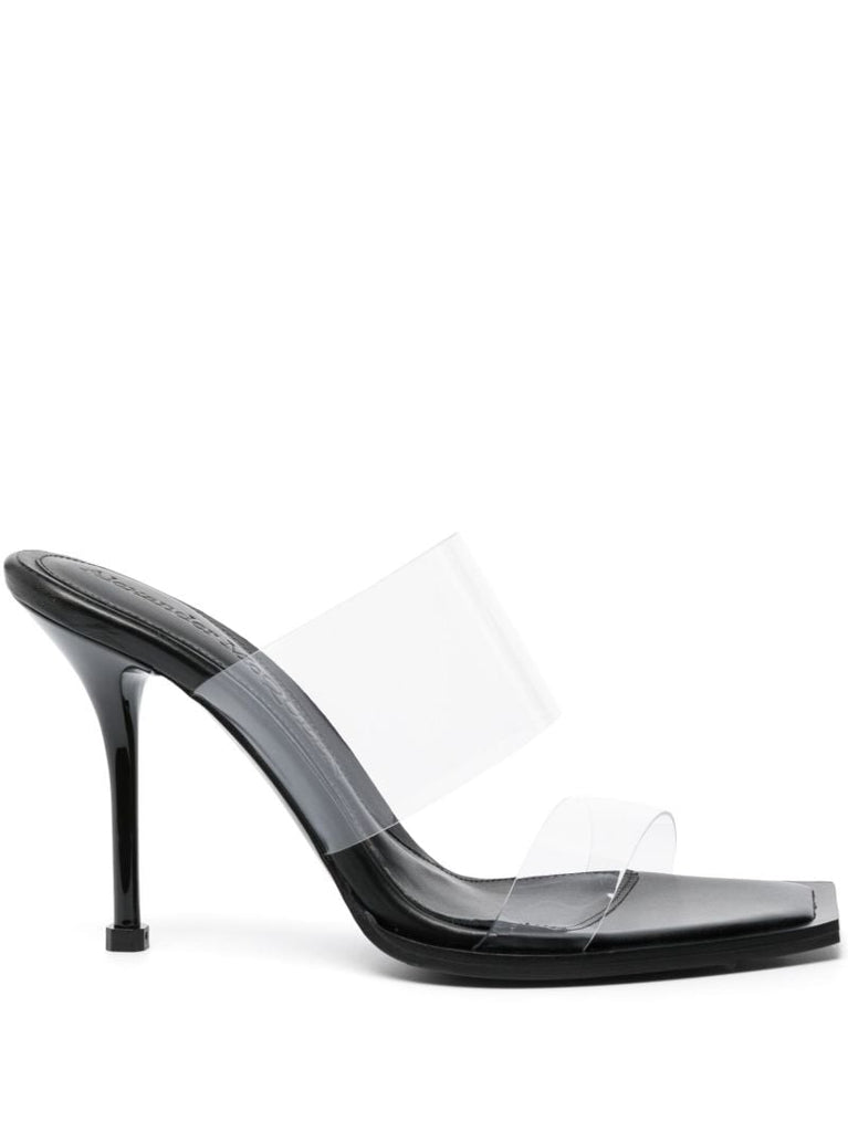 Clear Pin 95 Leather Mules