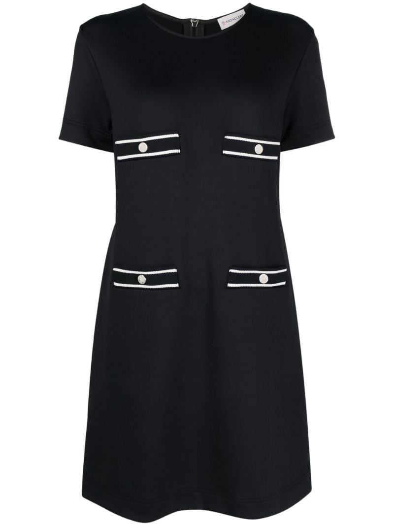 Black Jersey Short-sleeve Dress
