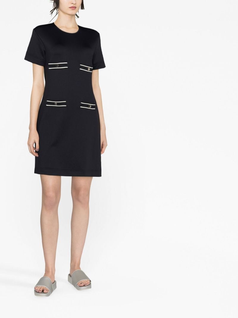 Black Jersey Short-sleeve Dress