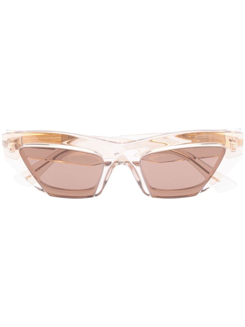 Beige Pointed Cat Eye Sunglasses