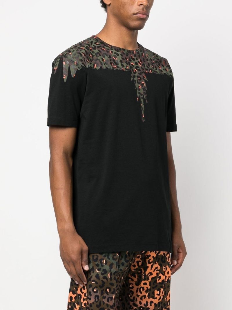 Black Animalier Wings Cotton T-shirt