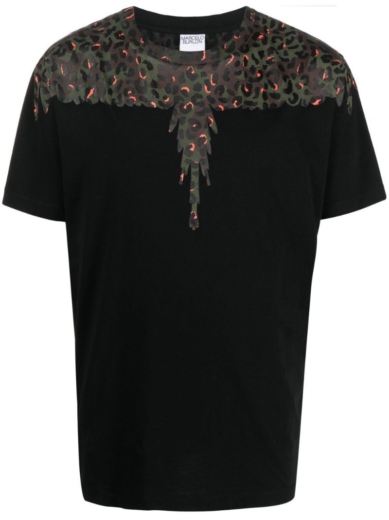 Black Animalier Wings Cotton T-shirt