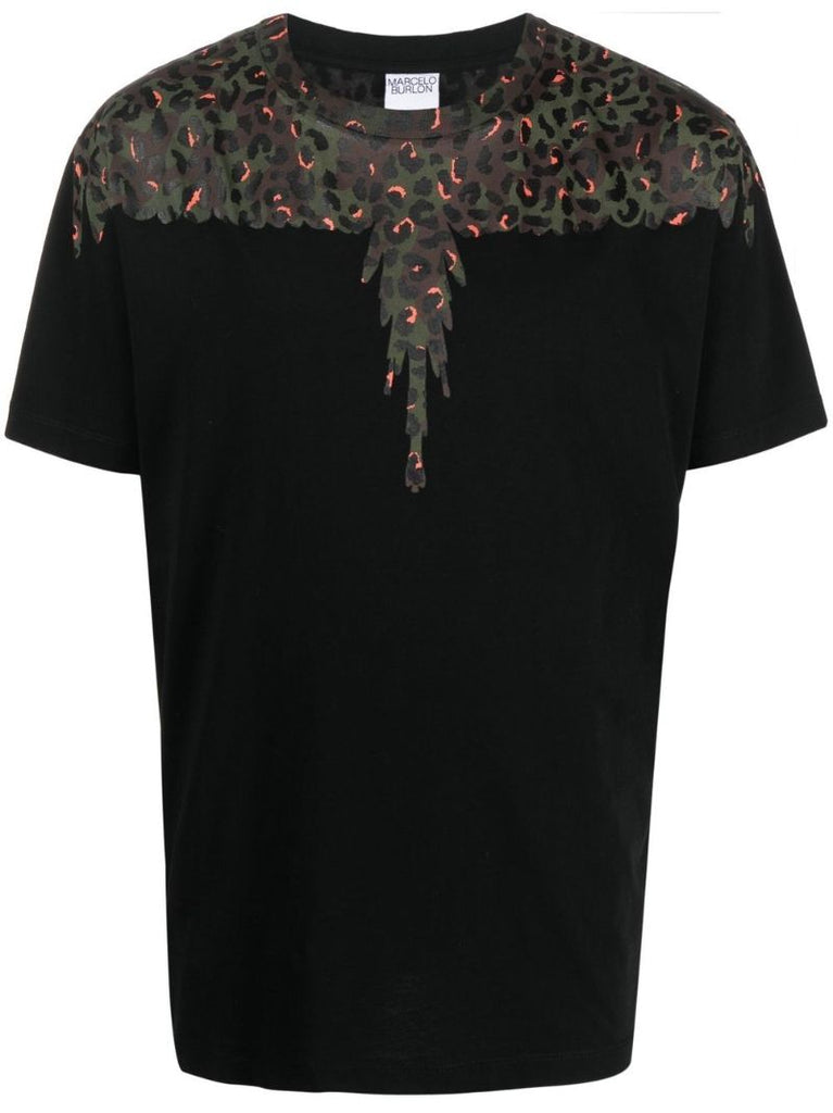 Black Animalier Wings Cotton T-shirt