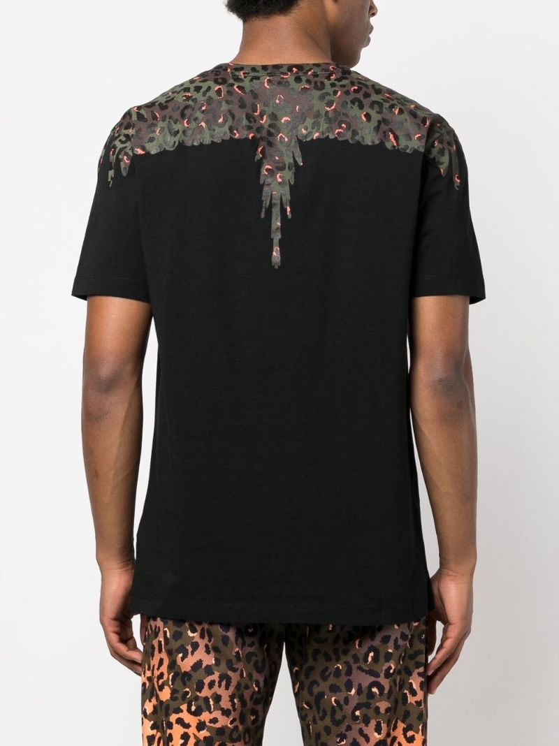 Black Animalier Wings Cotton T-shirt