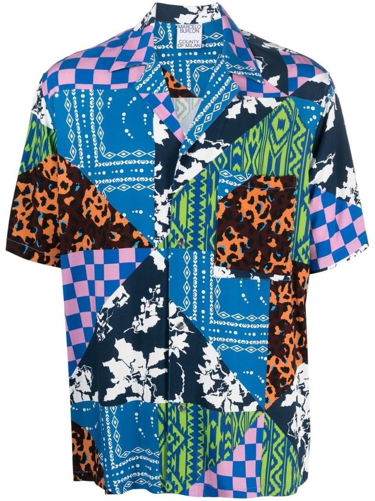 Multicolour Mix-print Shirt