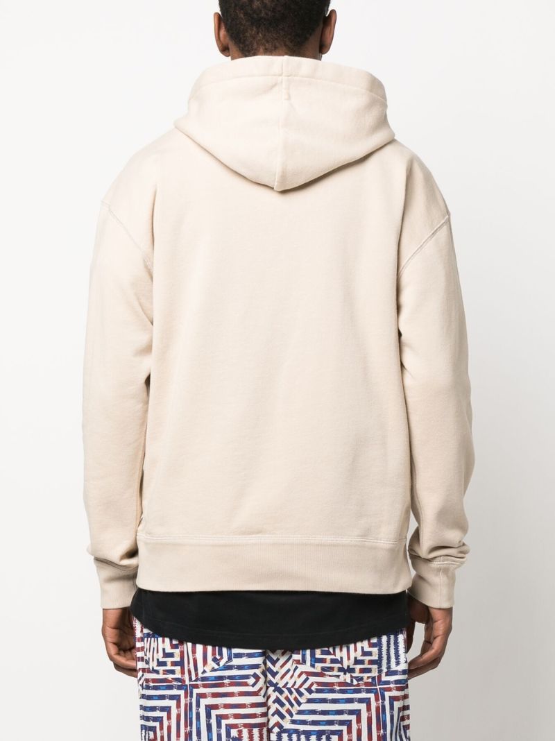 Neutral Marcello Embroidered Logo Hoodie