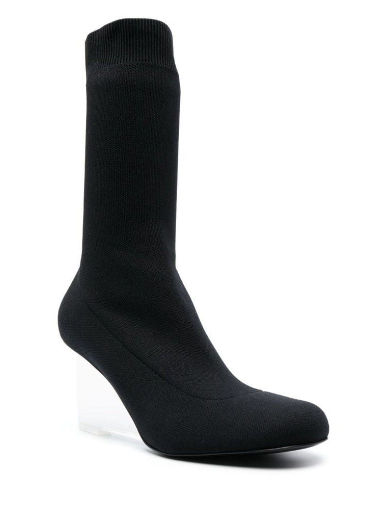 Black Shard 75 Leather Ankle Boots