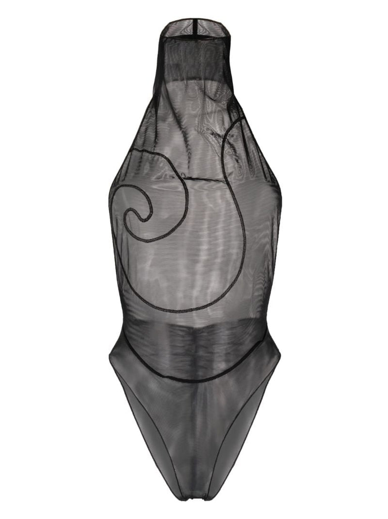 Black Galaxy Mesh Bodysuit