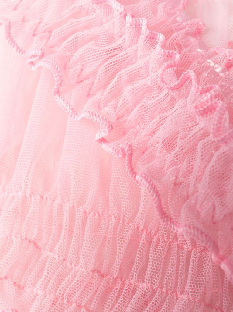 Pink Gathered Detail Bra