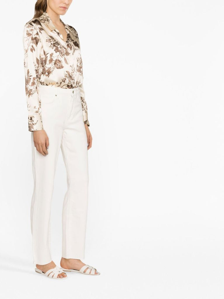 White Stella Straight-leg Jeans