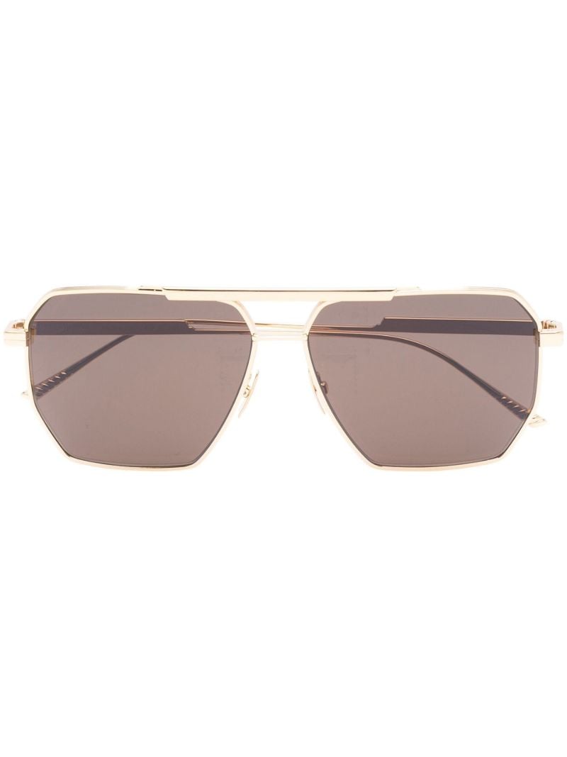 Gold-tone Pilot Frame Sunglasses