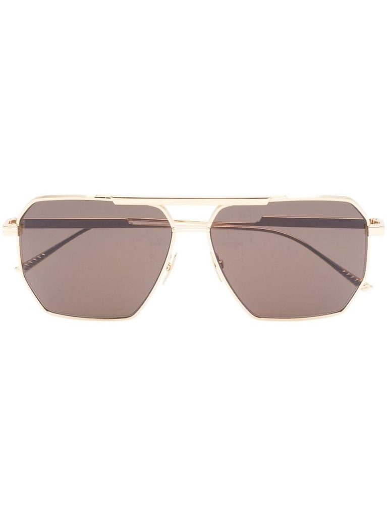 Gold-tone Pilot Frame Sunglasses