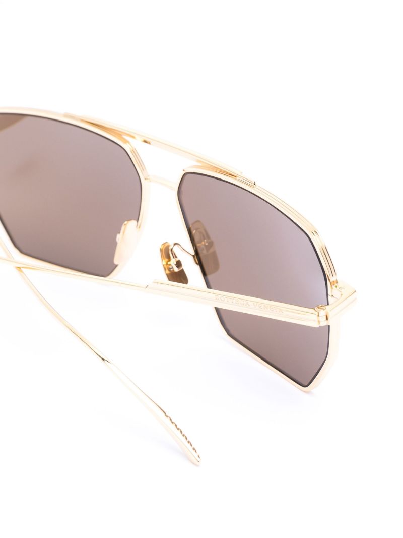 Gold-tone Pilot Frame Sunglasses