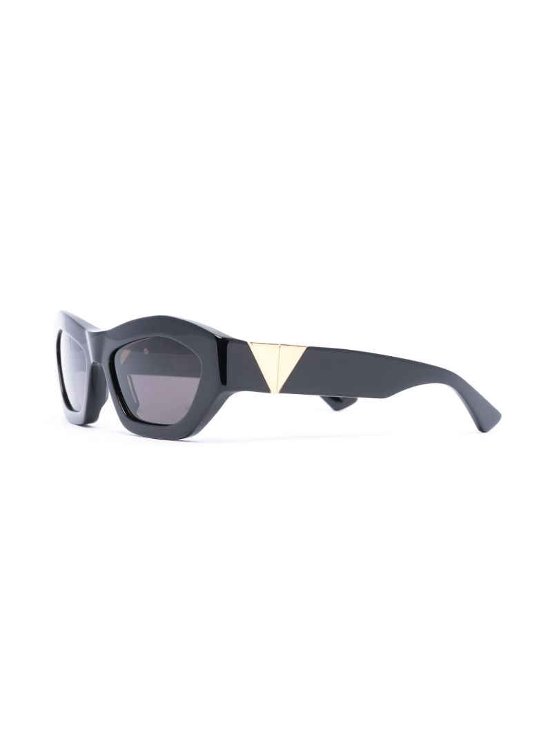 Black Acetate Hexagonal Sunglasses