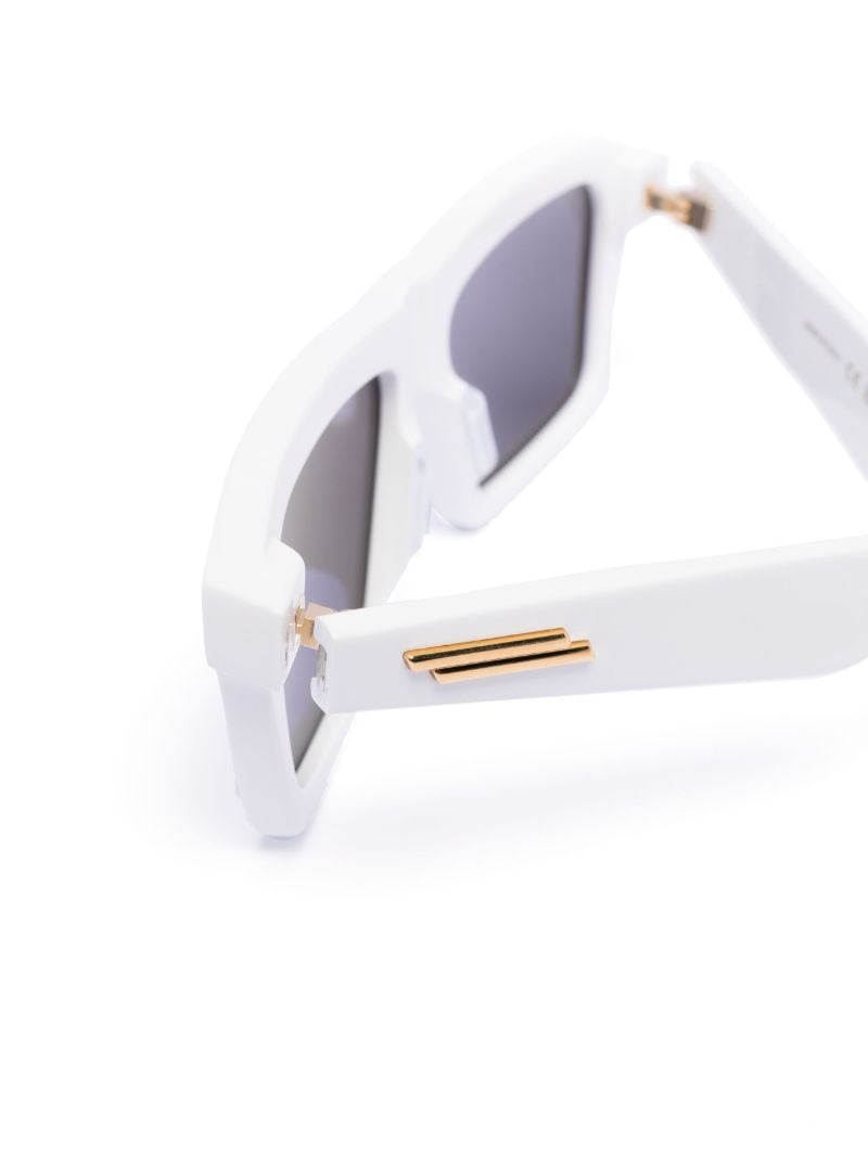 White Logo Plaque Square-frame Sunglasses
