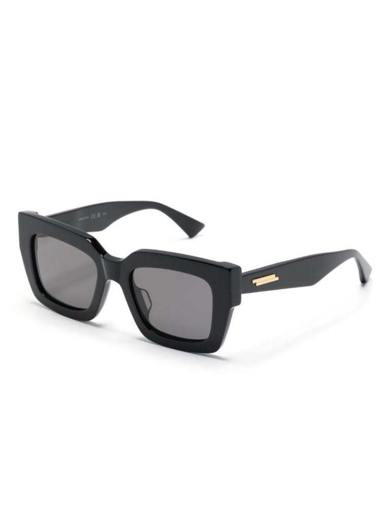 Black Square-frame Logo-plaque Sunglasses