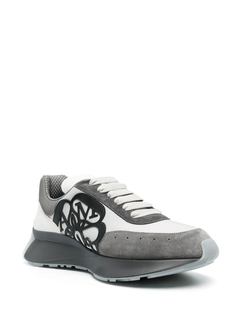 Grey Sprint Runner Suede Sneakers
