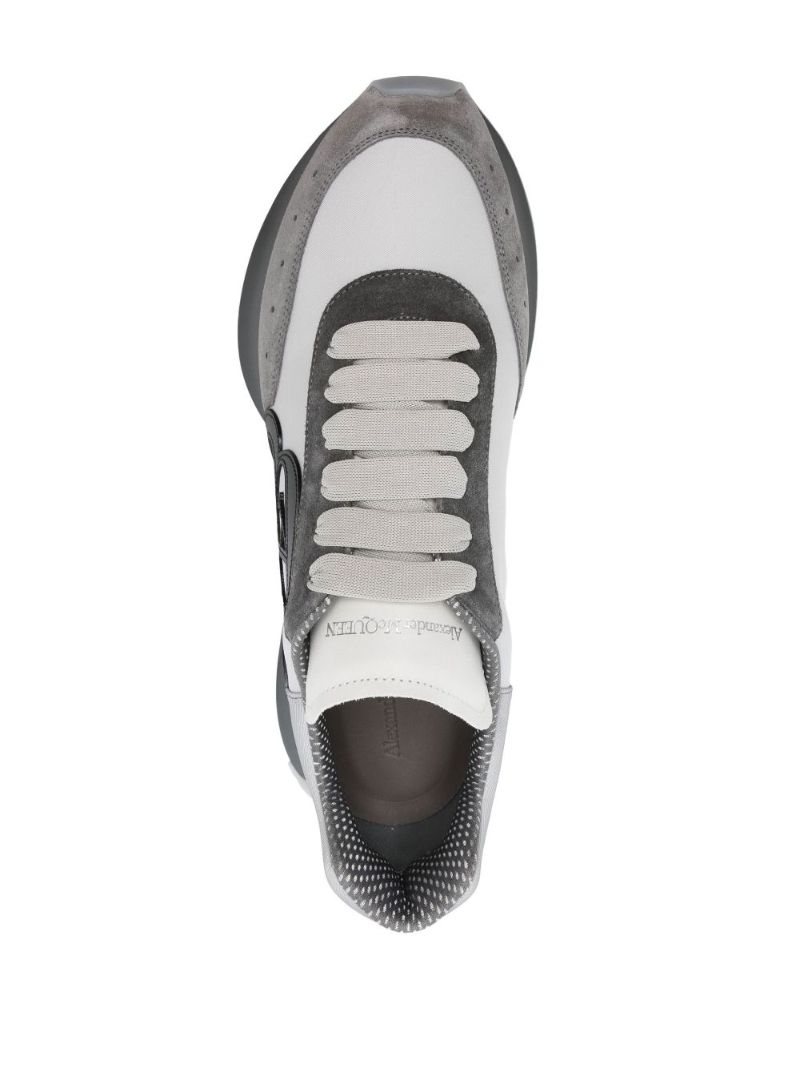 Grey Sprint Runner Suede Sneakers