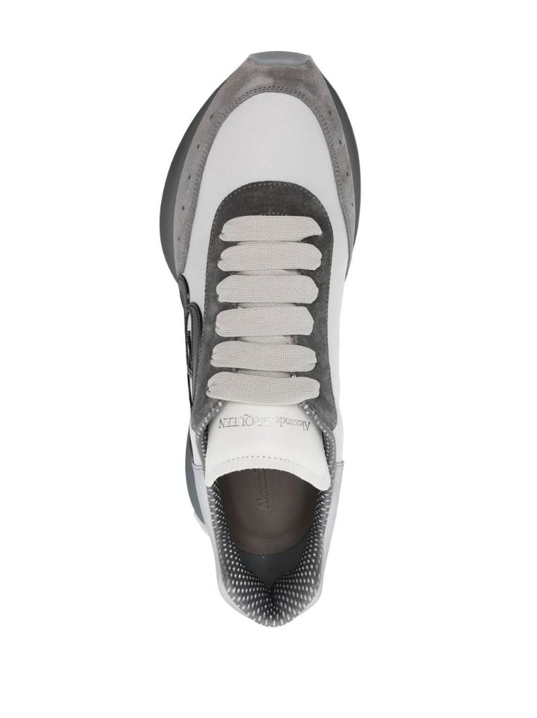 Grey Sprint Runner Suede Sneakers