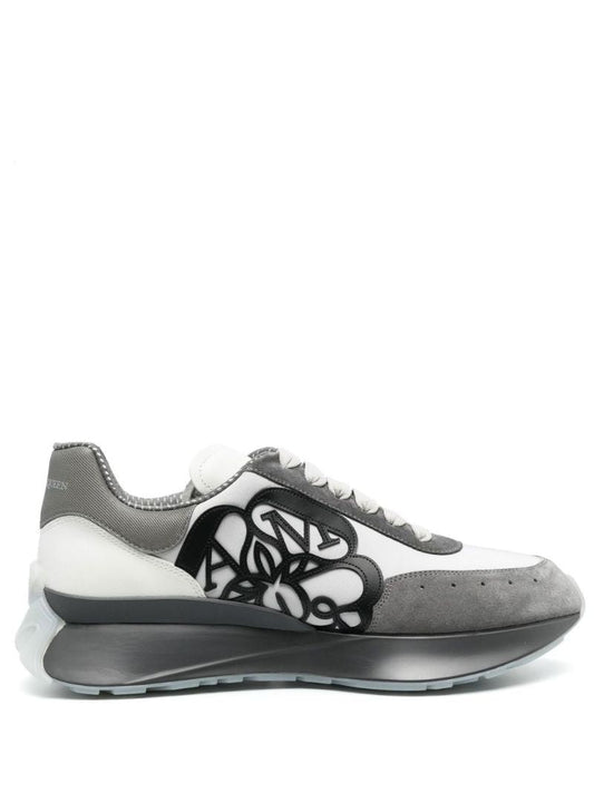 Grey Sprint Runner Suede Sneakers