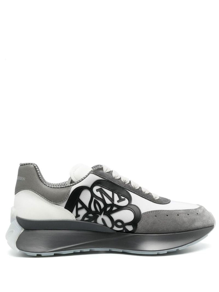 Grey Sprint Runner Suede Sneakers