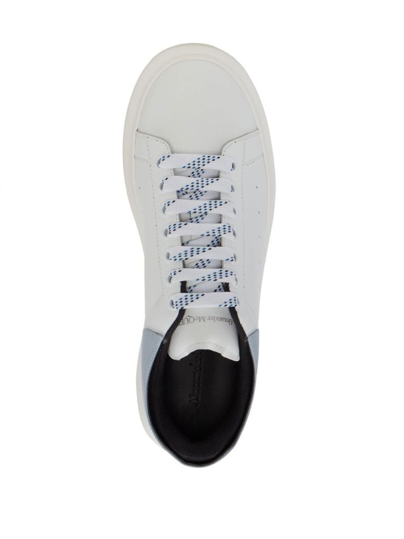 White and Blue Oversized Sneakers