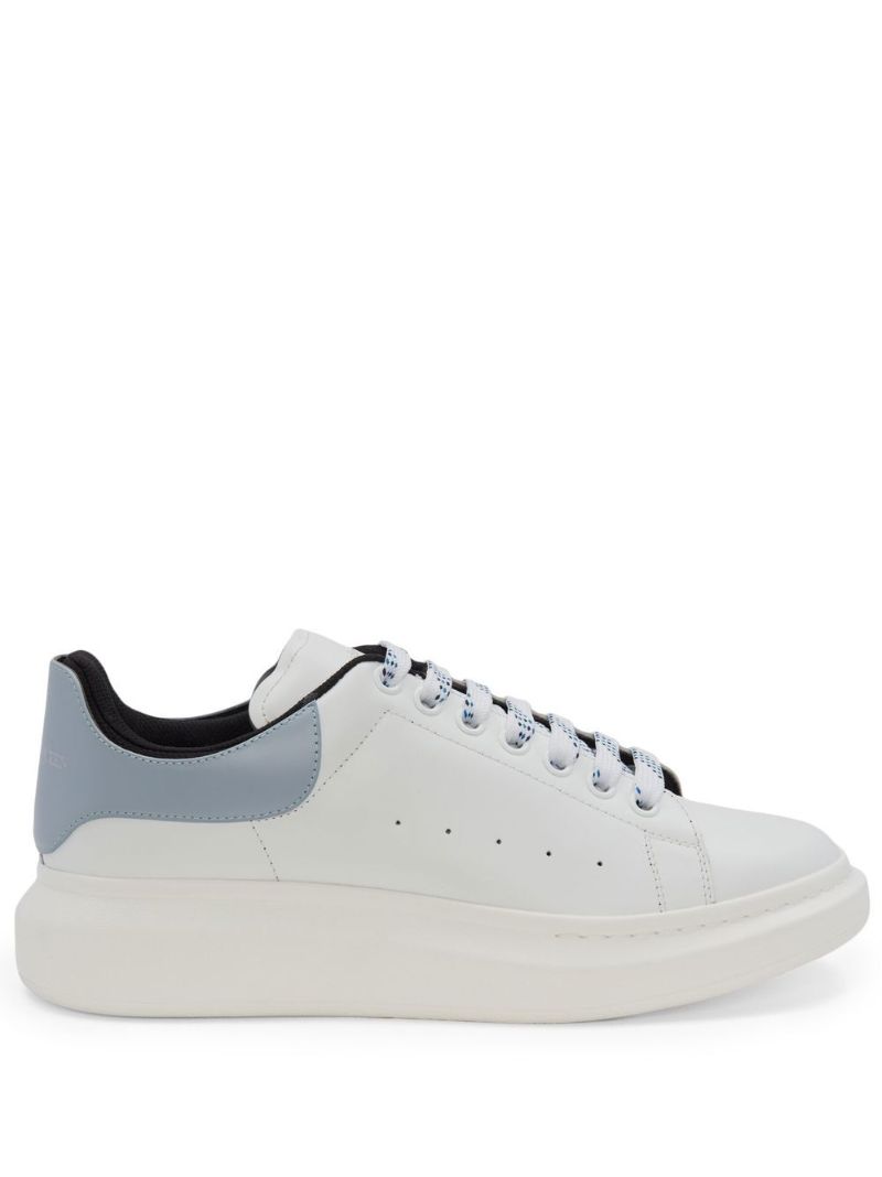 White and Blue Oversized Sneakers