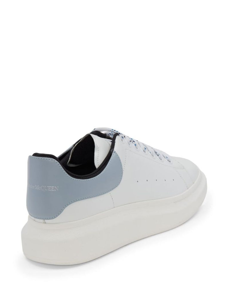 White and Blue Oversized Sneakers