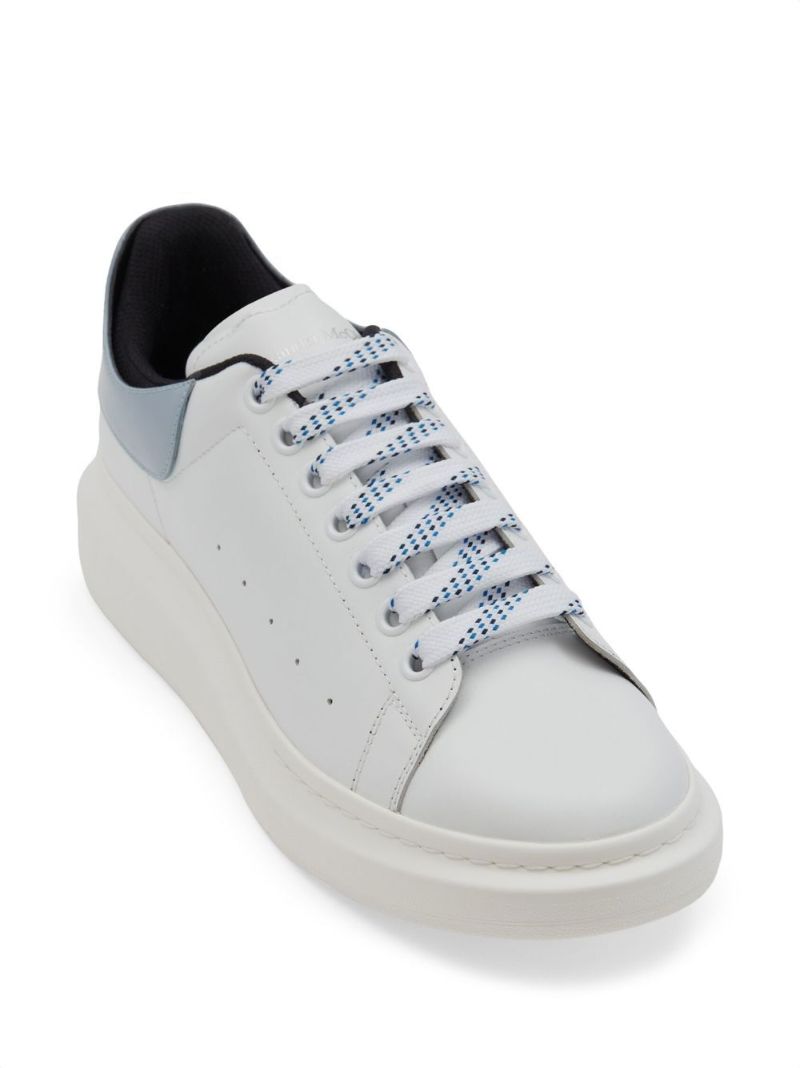 White and Blue Oversized Sneakers