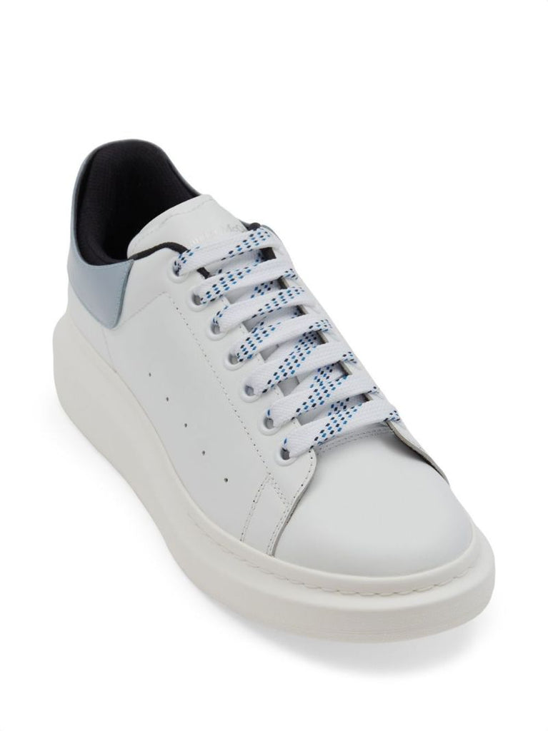 White and Blue Oversized Sneakers