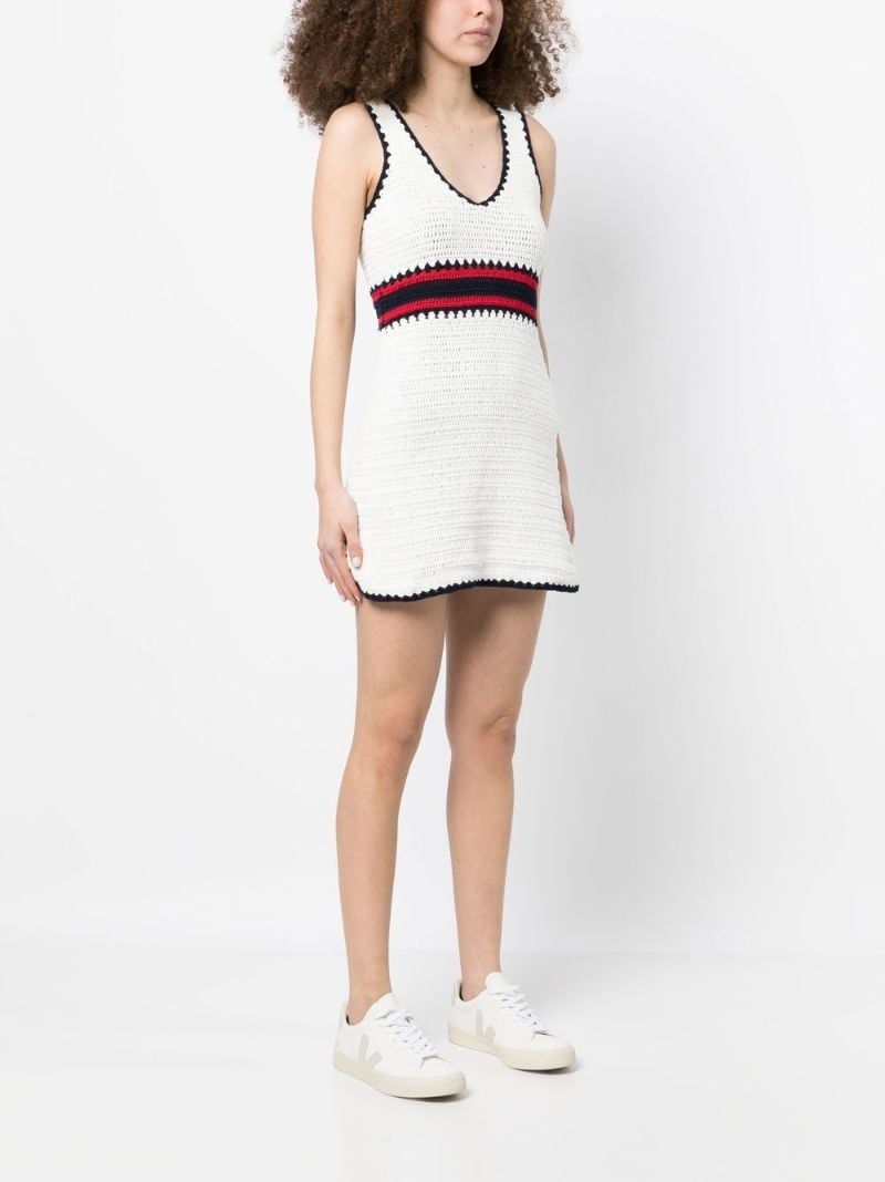 White Elsa Palmer Crochet Mini Dress