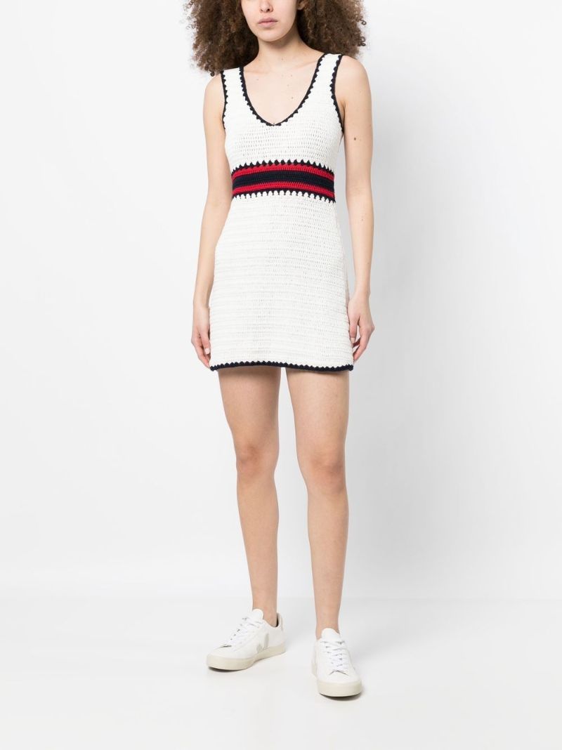 White Elsa Palmer Crochet Mini Dress