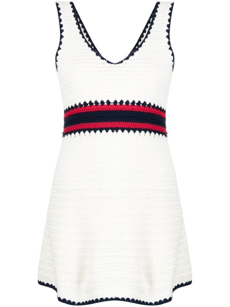 White Elsa Palmer Crochet Mini Dress